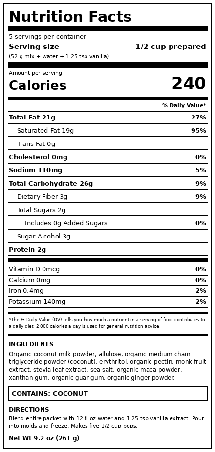 Vanilla Keto-Friendly Ice Cream Mix